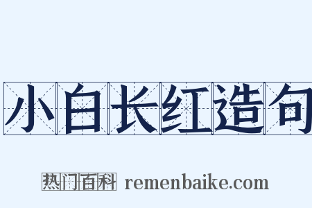 小白长红造句是什么意思的图片